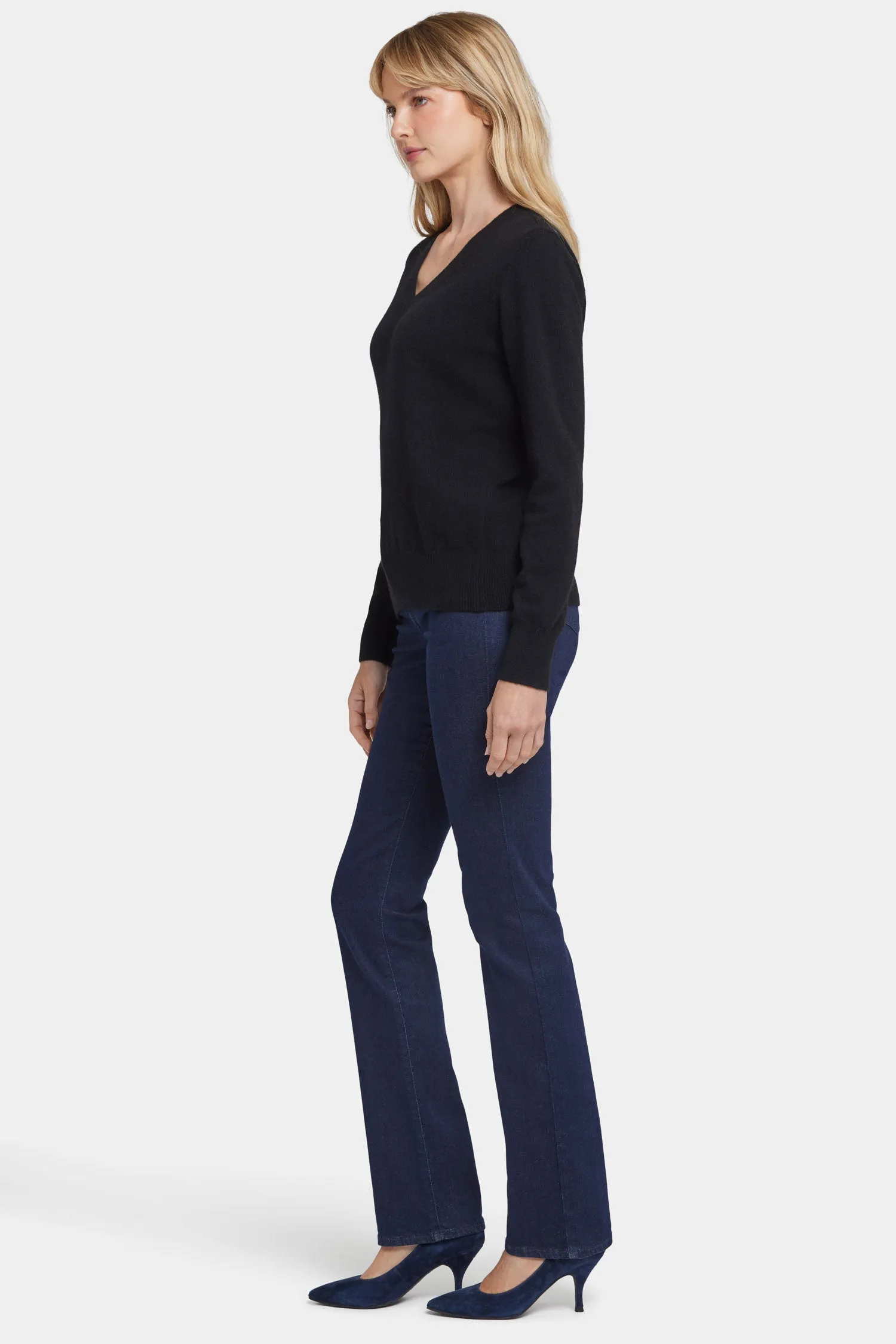 Cashmere Classic V-Neck Sweater - Black sold by NYDJ product image thumbnail 3