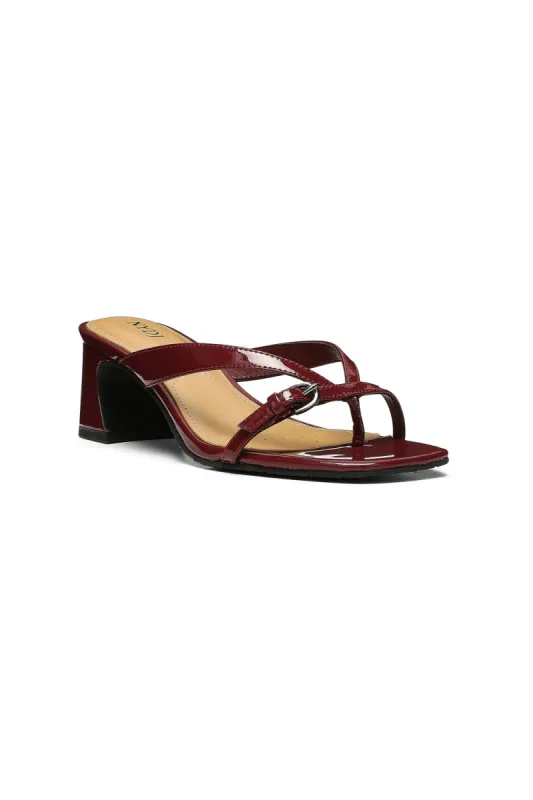 Glam Block Heel Sandals - Burgundy sold by NYDJ