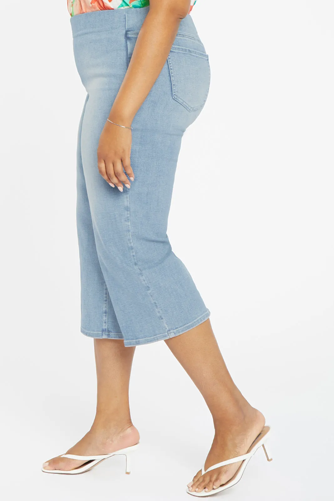 Wide Leg Capri Pull-on Jeans In Plus Size - Clean Solstice sold by NYDJ product image thumbnail 3