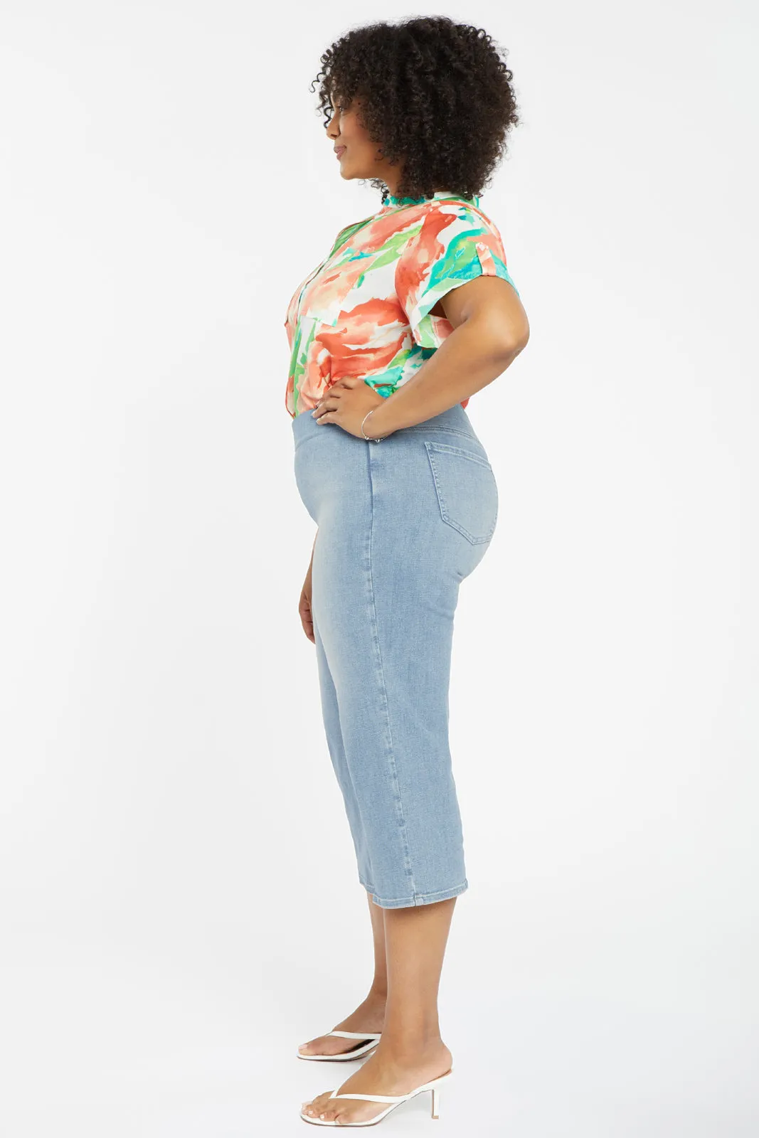 Wide Leg Capri Pull-on Jeans In Plus Size - Clean Solstice sold by NYDJ product image thumbnail 5