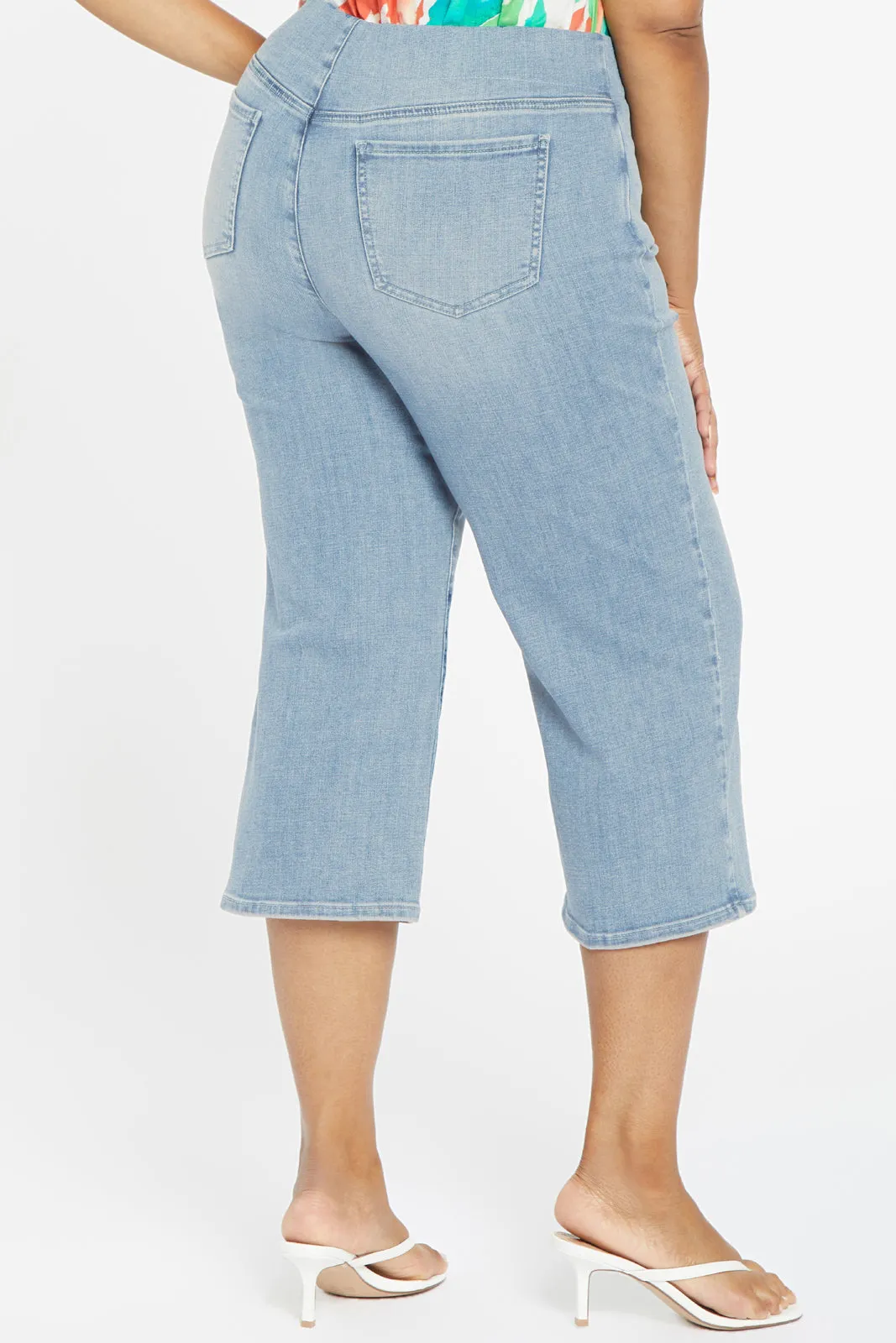 Wide Leg Capri Pull-on Jeans In Plus Size - Clean Solstice sold by NYDJ product image thumbnail 2