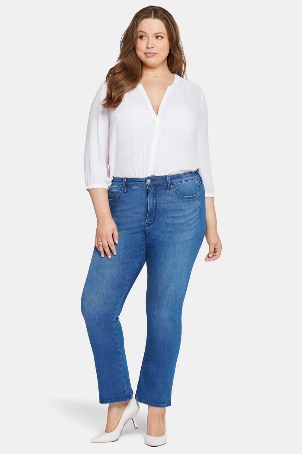 Le Silhouette Slim Bootcut Jeans In Petite Plus Size - Amour sold by NYDJ product image thumbnail 4