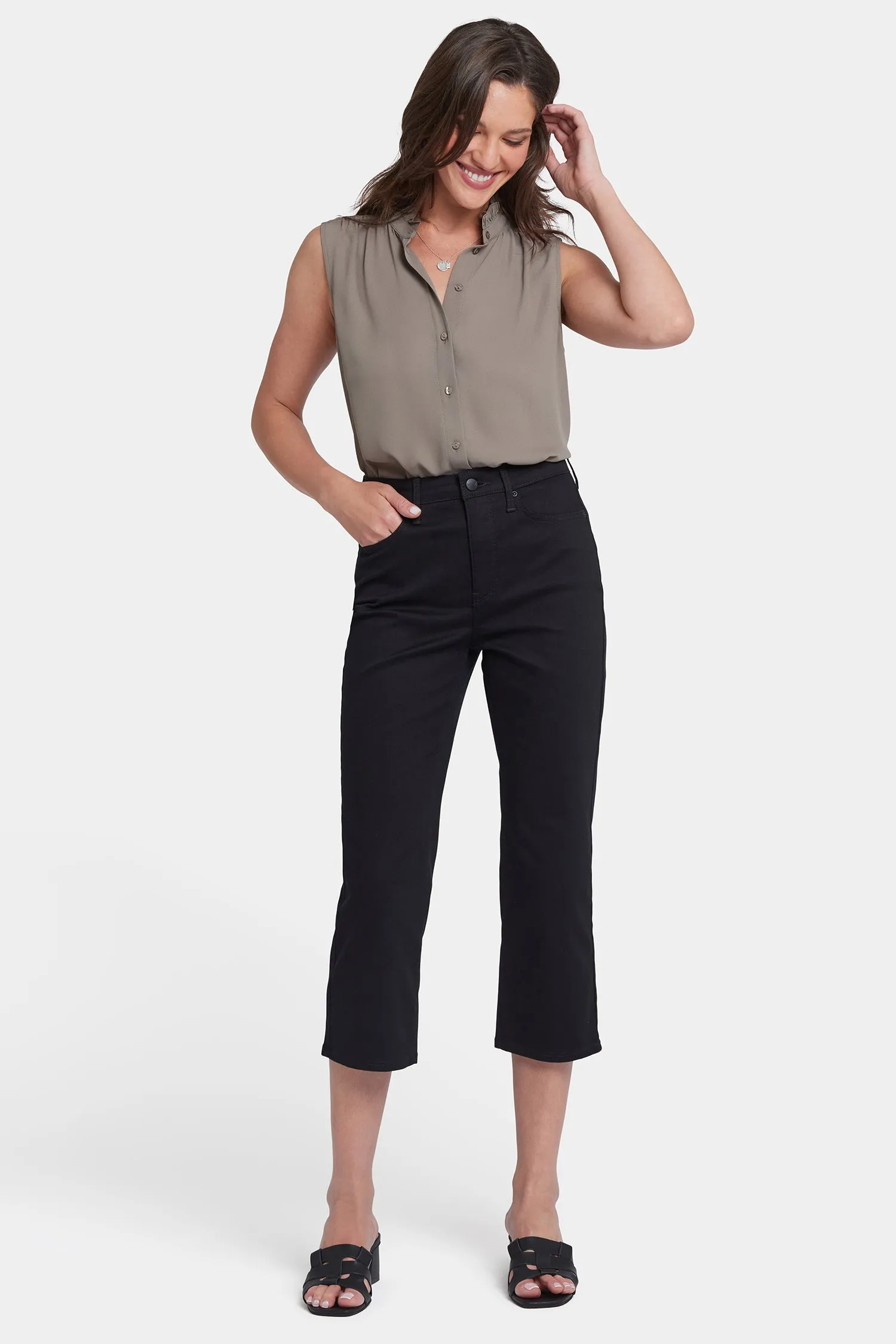 Joni Relaxed Capri Jeans - Black sold by NYDJ