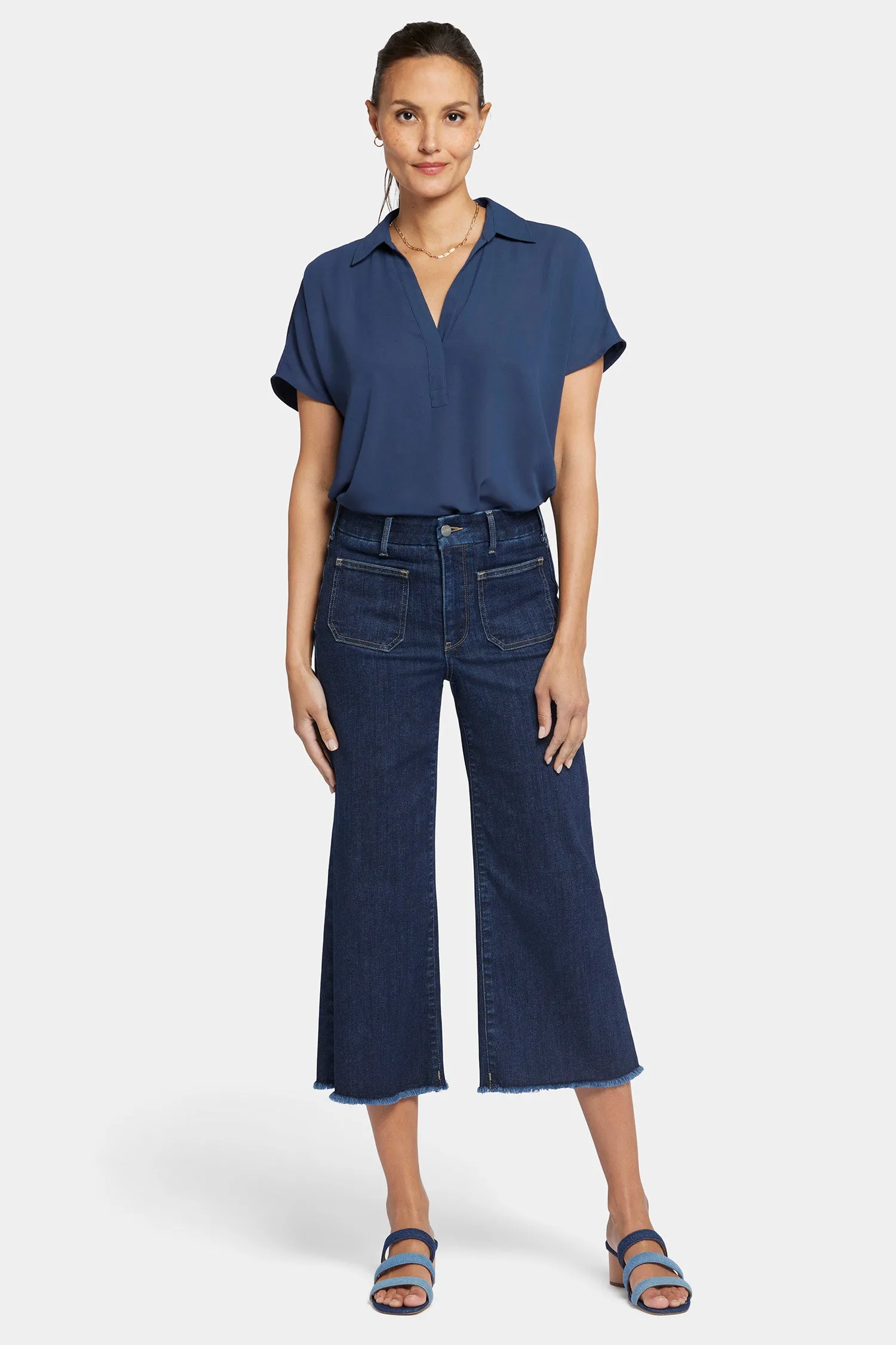 Patchie Wide Leg Capri Jeans In Petite - Sublime sold by NYDJ