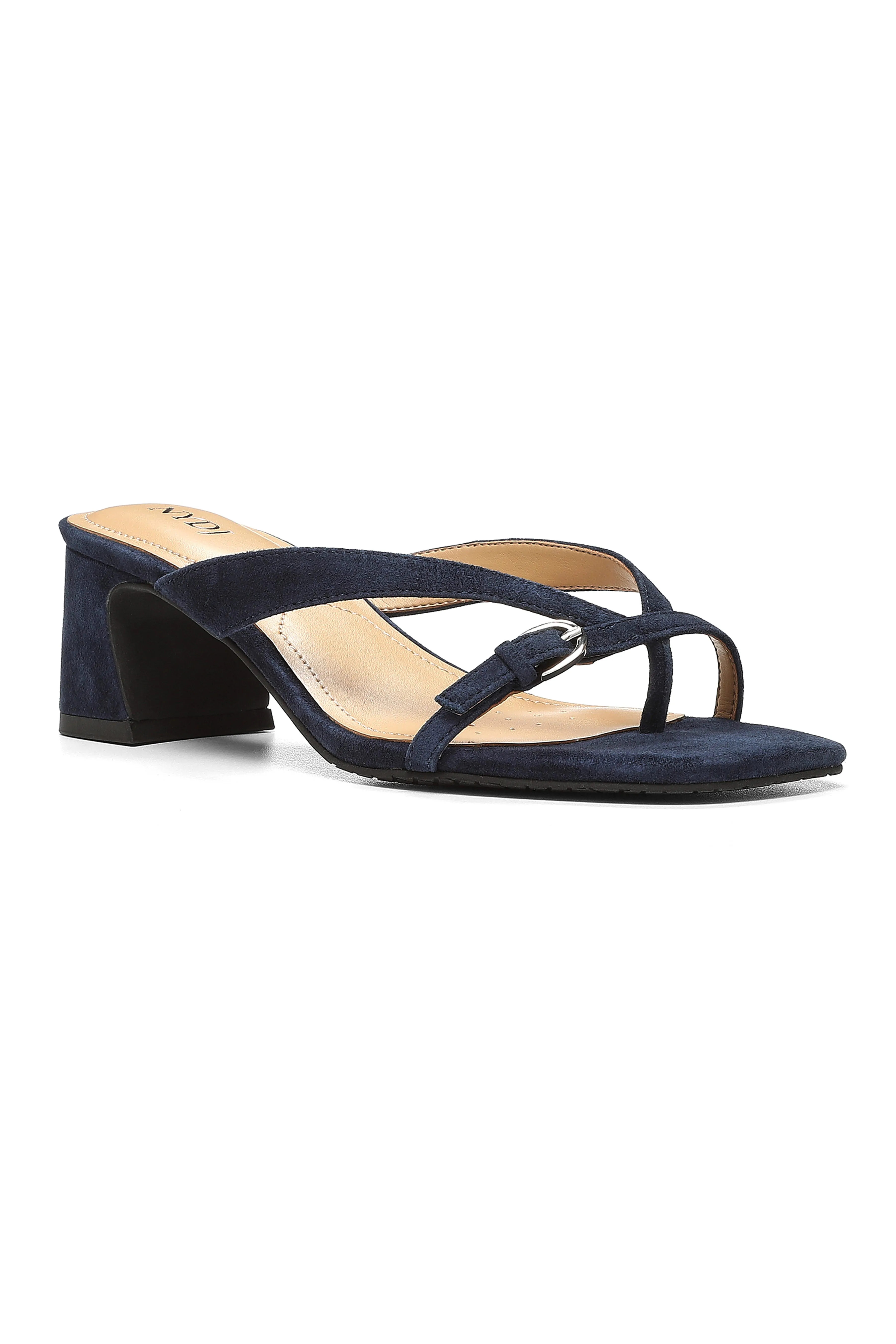 Glam Block Heel Sandals - Navy sold by NYDJ