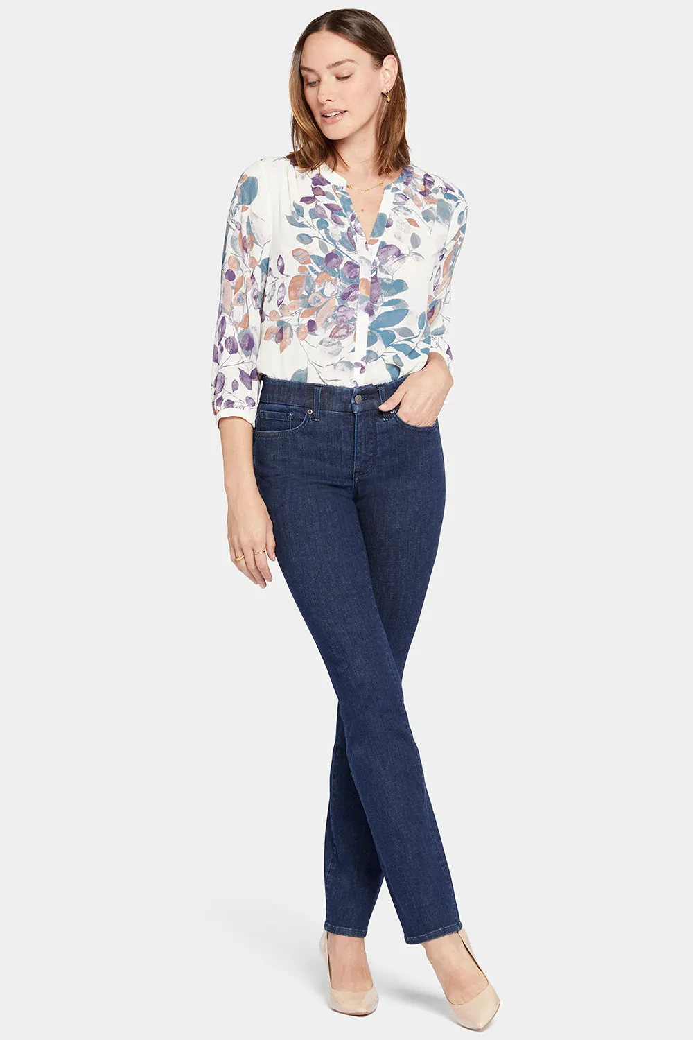 Waist-Match™ Marilyn Straight Jeans In Petite - Inspire sold by NYDJ product image thumbnail 4