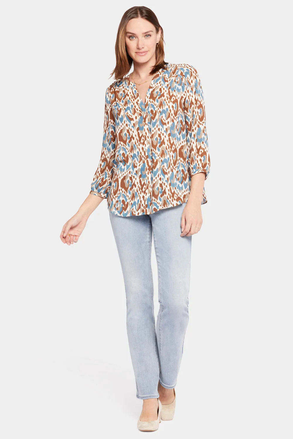 Pintuck Blouse - Ocean Dream sold by NYDJ product image thumbnail 5