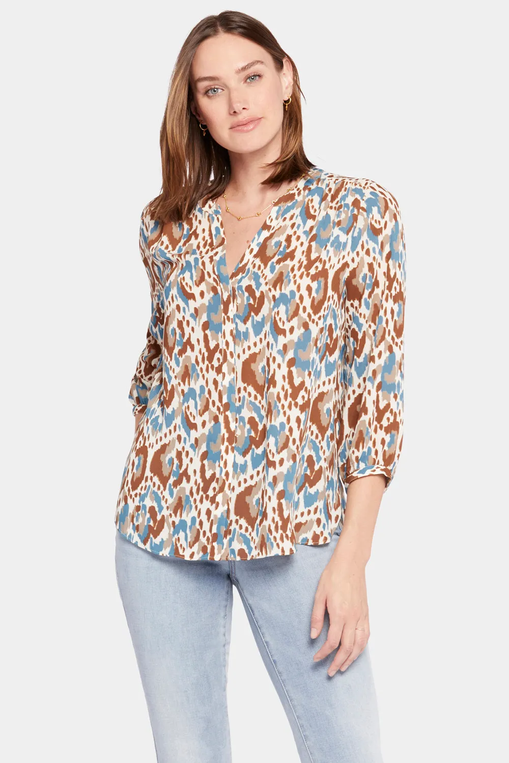Pintuck Blouse - Ocean Dream sold by NYDJ product image thumbnail 4