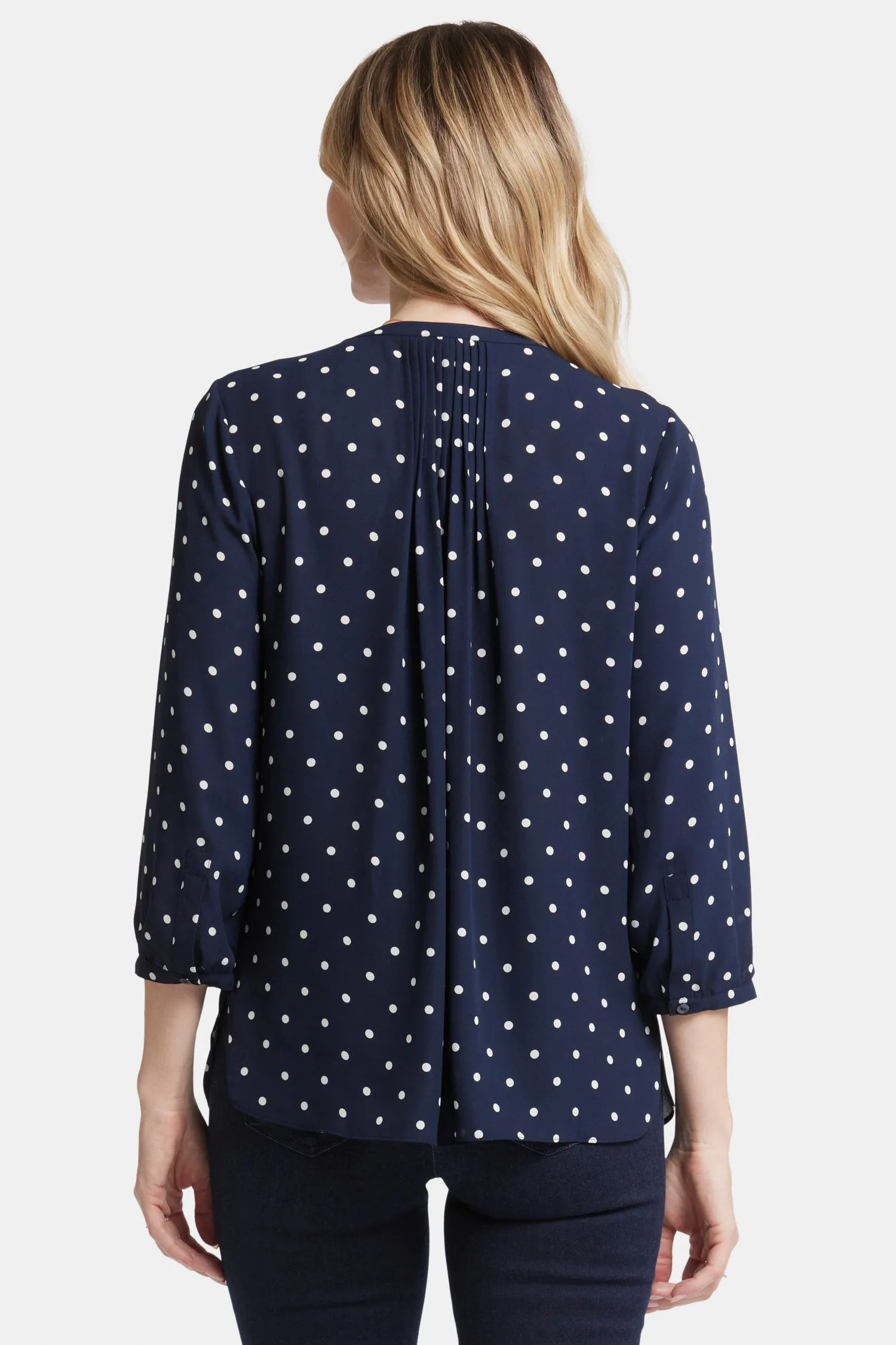 Pintuck Blouse - Indigo Dot sold by NYDJ product image thumbnail 2