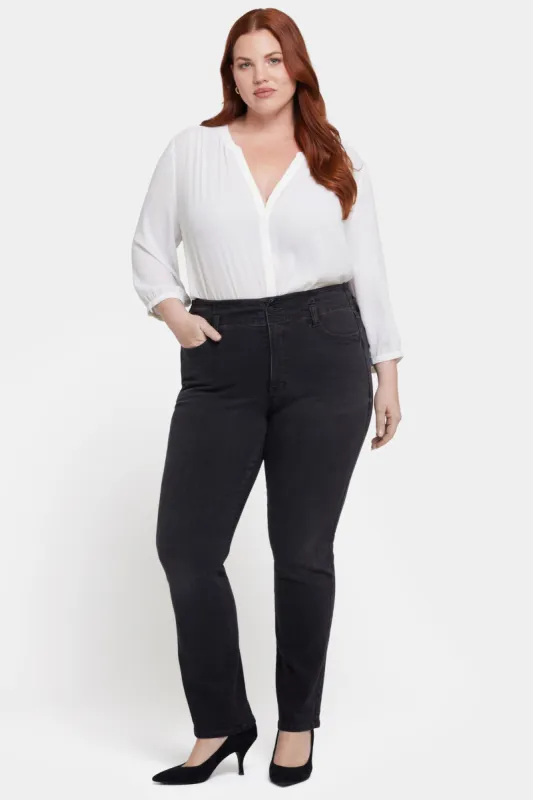 Marilyn Straight Jeans In Plus Size - Cordoba Cliff sold by NYDJ