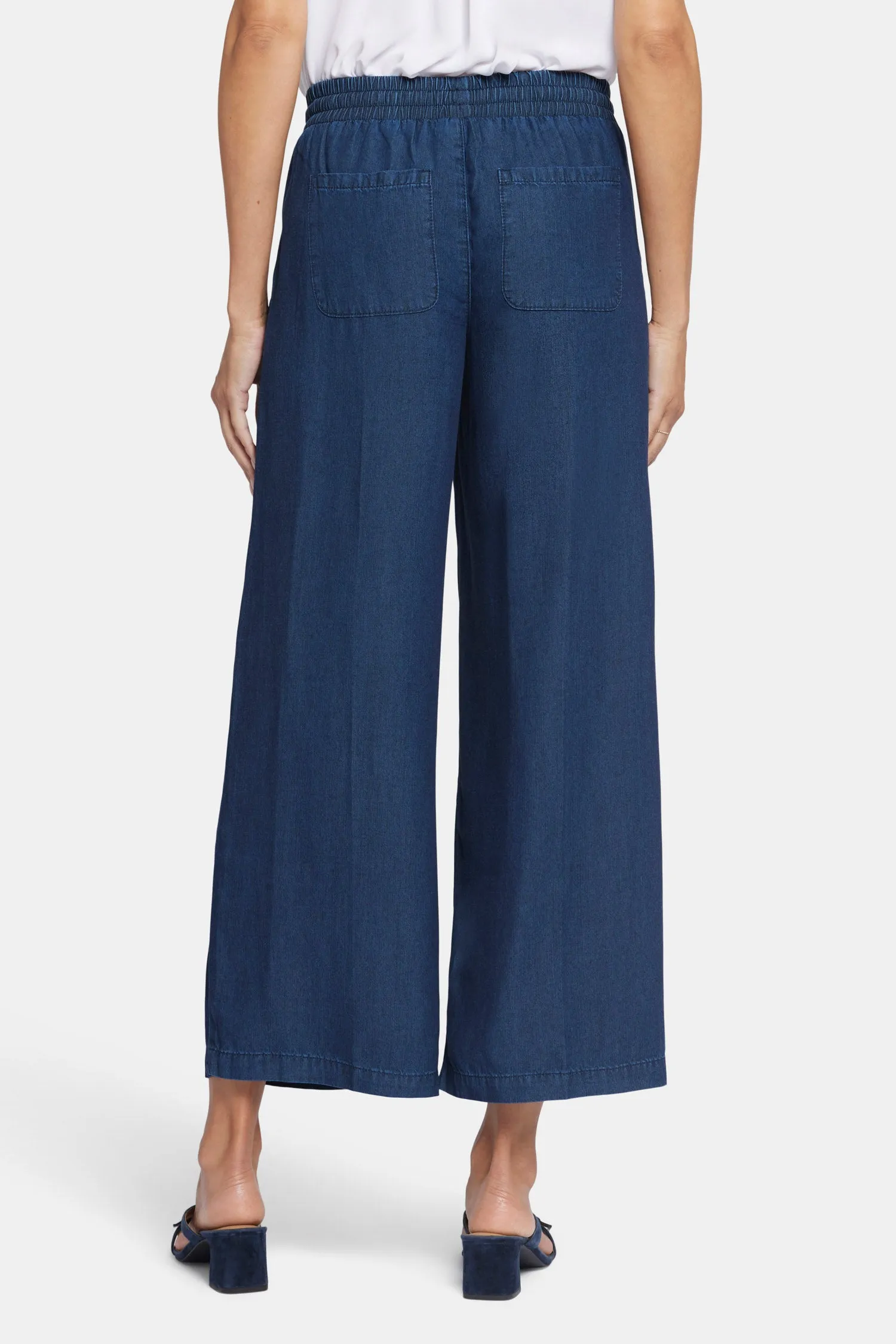 Jayne Wide Leg Ankle Pull-On Pants In Petite - Indigo Ocean sold by NYDJ product image thumbnail 2