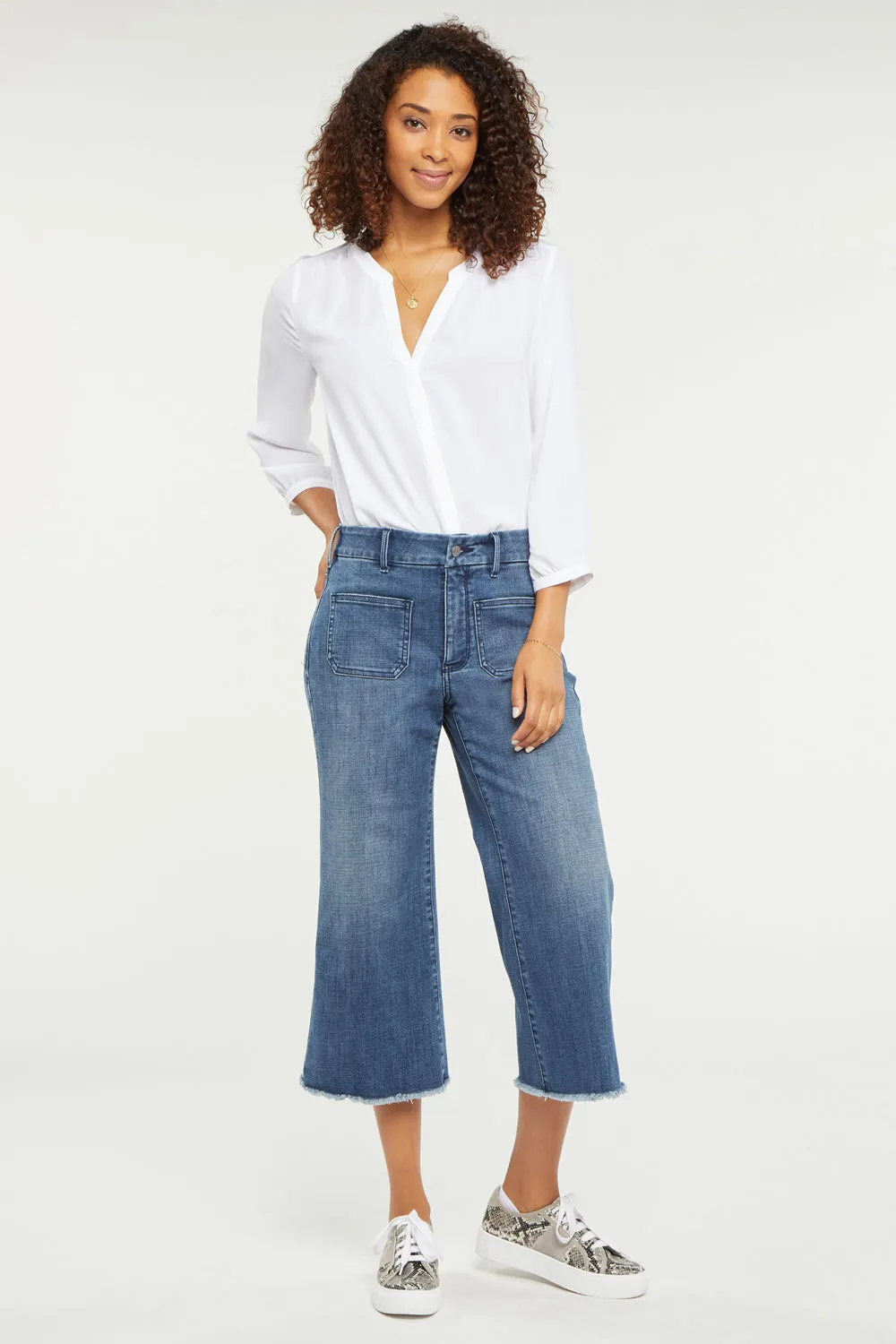 Patchie Wide Leg Capri Jeans - Caliente sold by NYDJ product image thumbnail 4