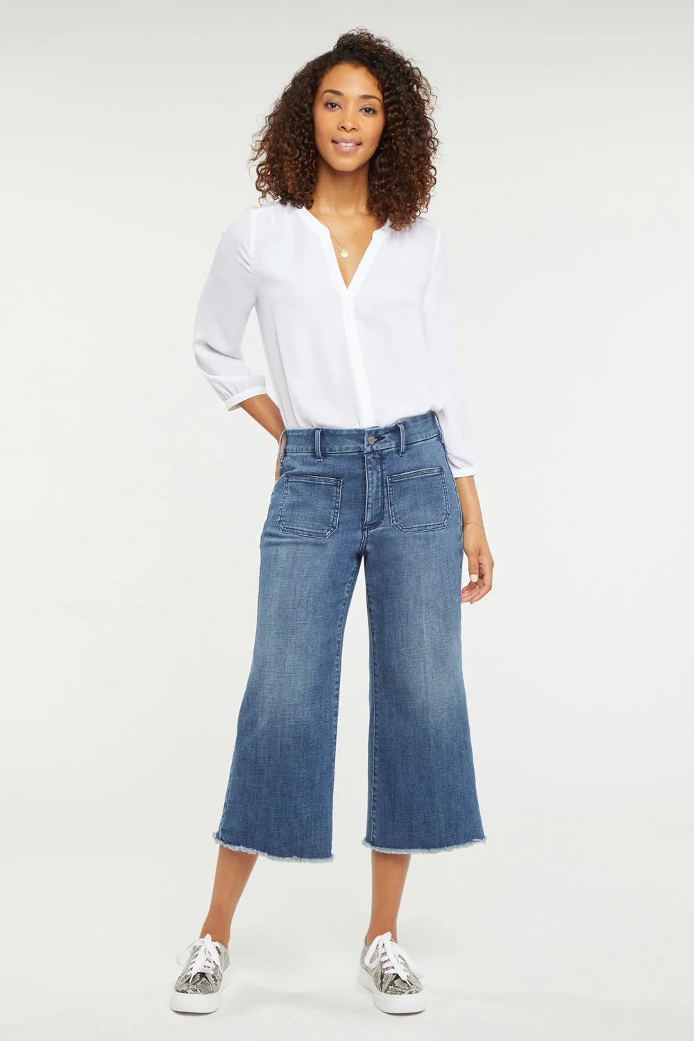 Patchie Wide Leg Capri Jeans - Caliente sold by NYDJ
