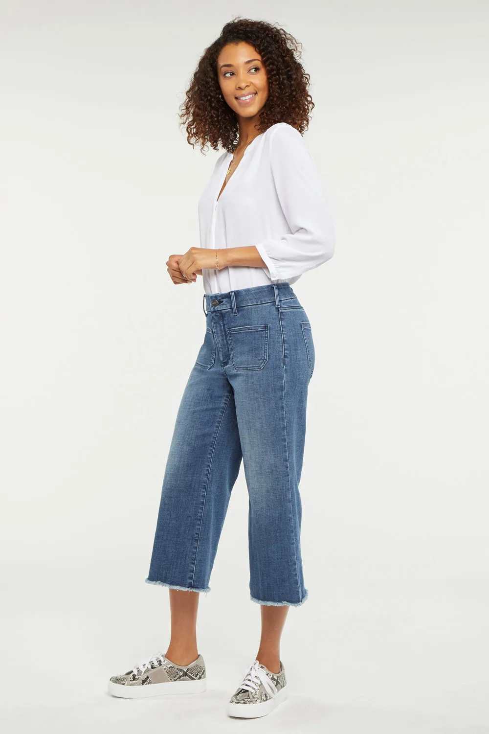 Patchie Wide Leg Capri Jeans - Caliente sold by NYDJ product image thumbnail 5