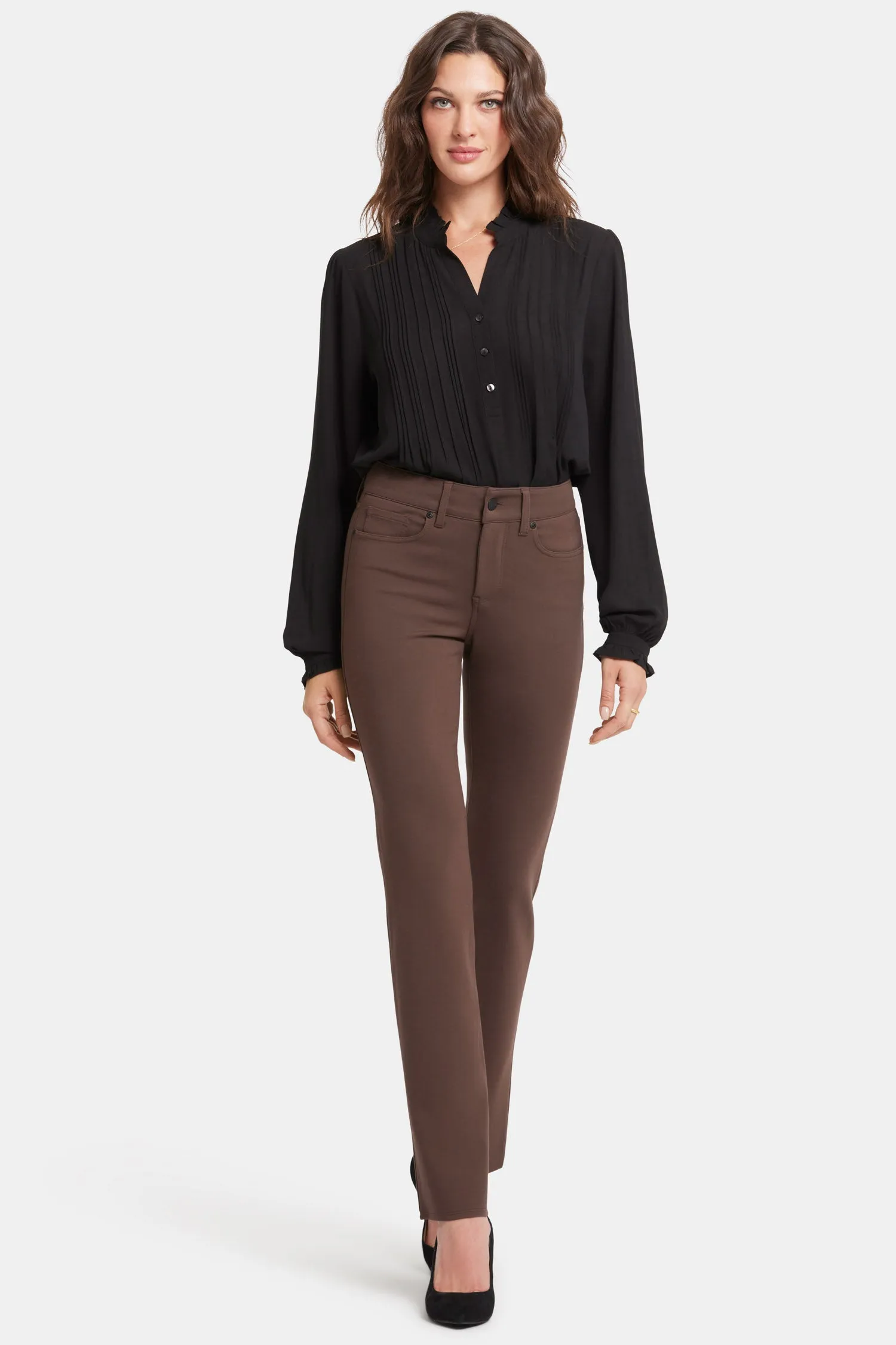 Marilyn Straight Pants In Petite - Coffee Bean sold by NYDJ product image thumbnail 4
