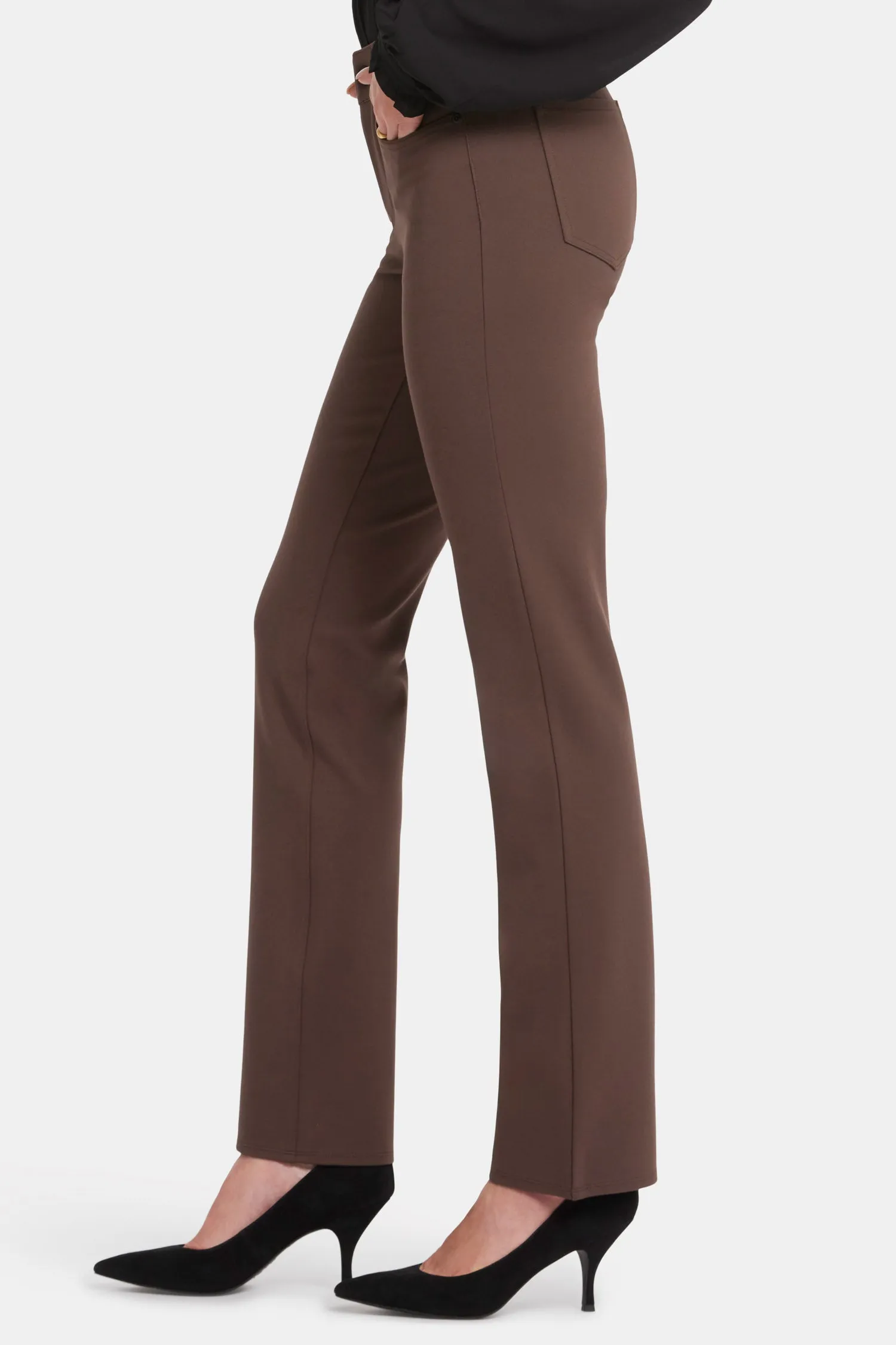 Marilyn Straight Pants In Petite - Coffee Bean sold by NYDJ product image thumbnail 3