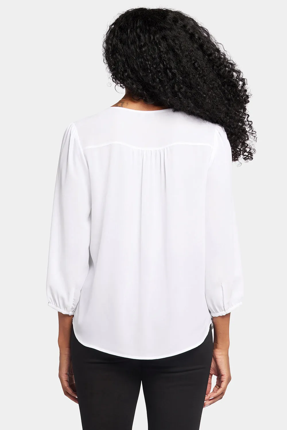 Flounce Front Blouse - Optic White sold by NYDJ product image thumbnail 2