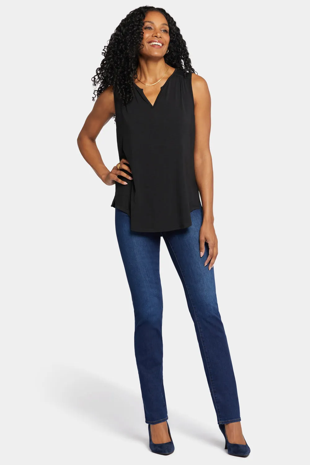 Sleeveless Perfect Tee - Black sold by NYDJ product image thumbnail 5