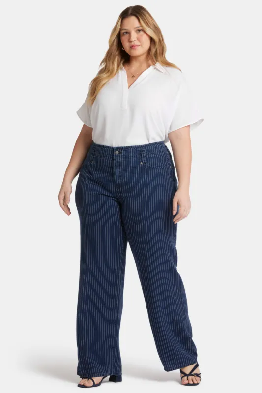 Teresa Wide Leg Jeans In Plus Size - Dark Ocean sold by NYDJ