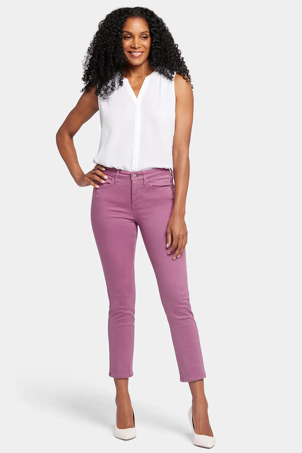 Sheri Slim Ankle Jeans - Mauve Haze sold by NYDJ product image thumbnail 4
