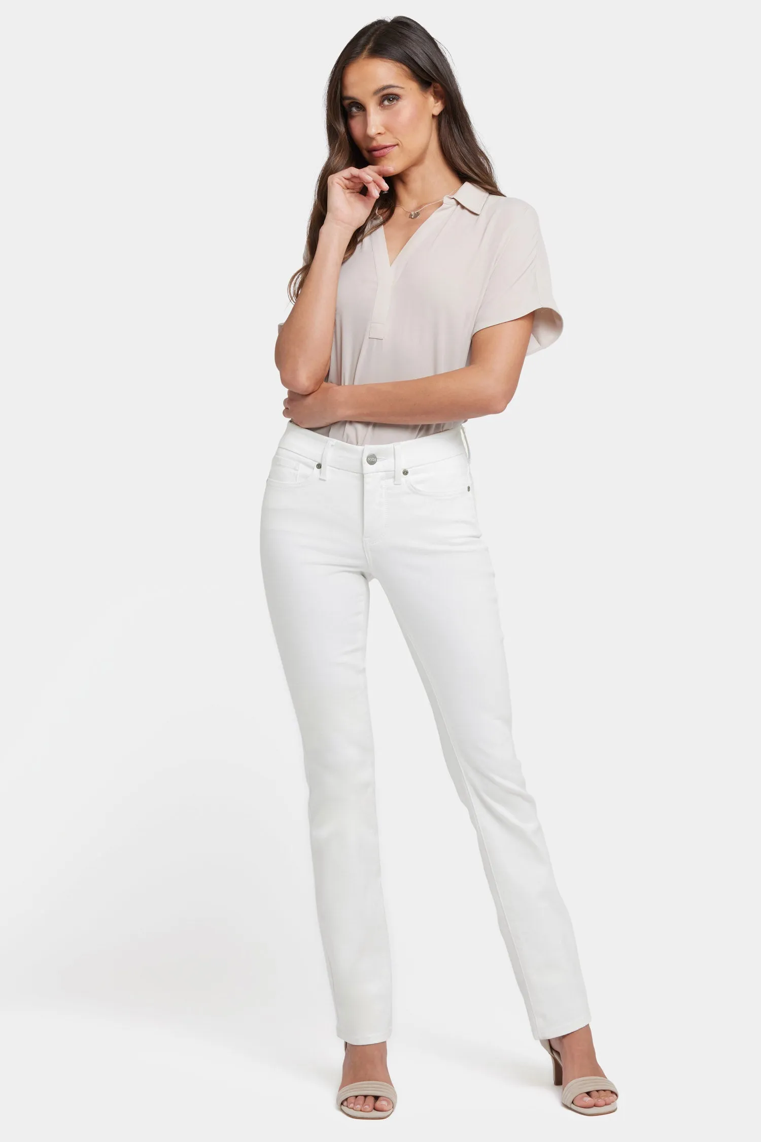 Waist-Match™ Marilyn Straight Jeans - Optic White sold by NYDJ product image thumbnail 4