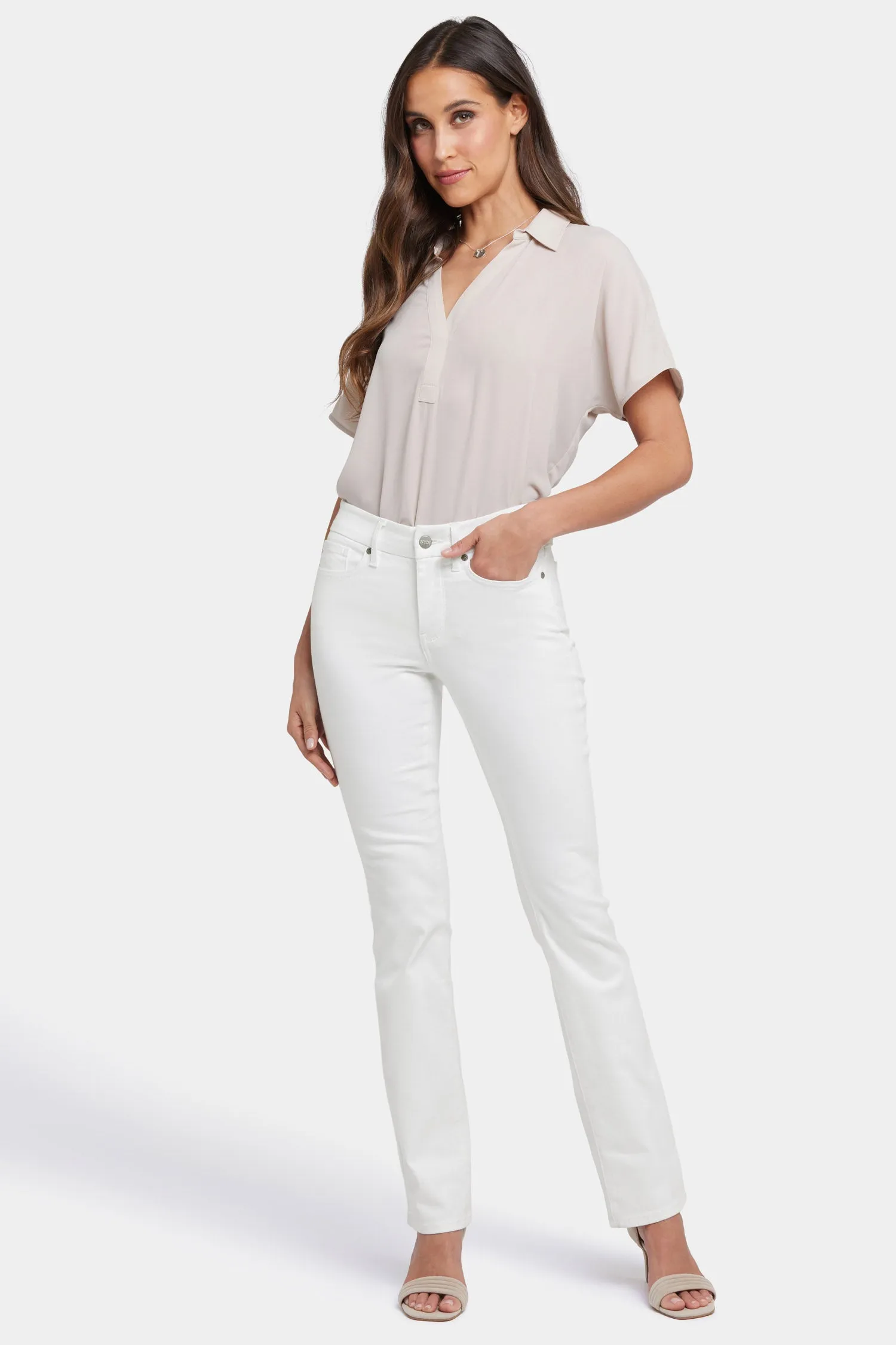 Waist-Match™ Marilyn Straight Jeans - Optic White sold by NYDJ