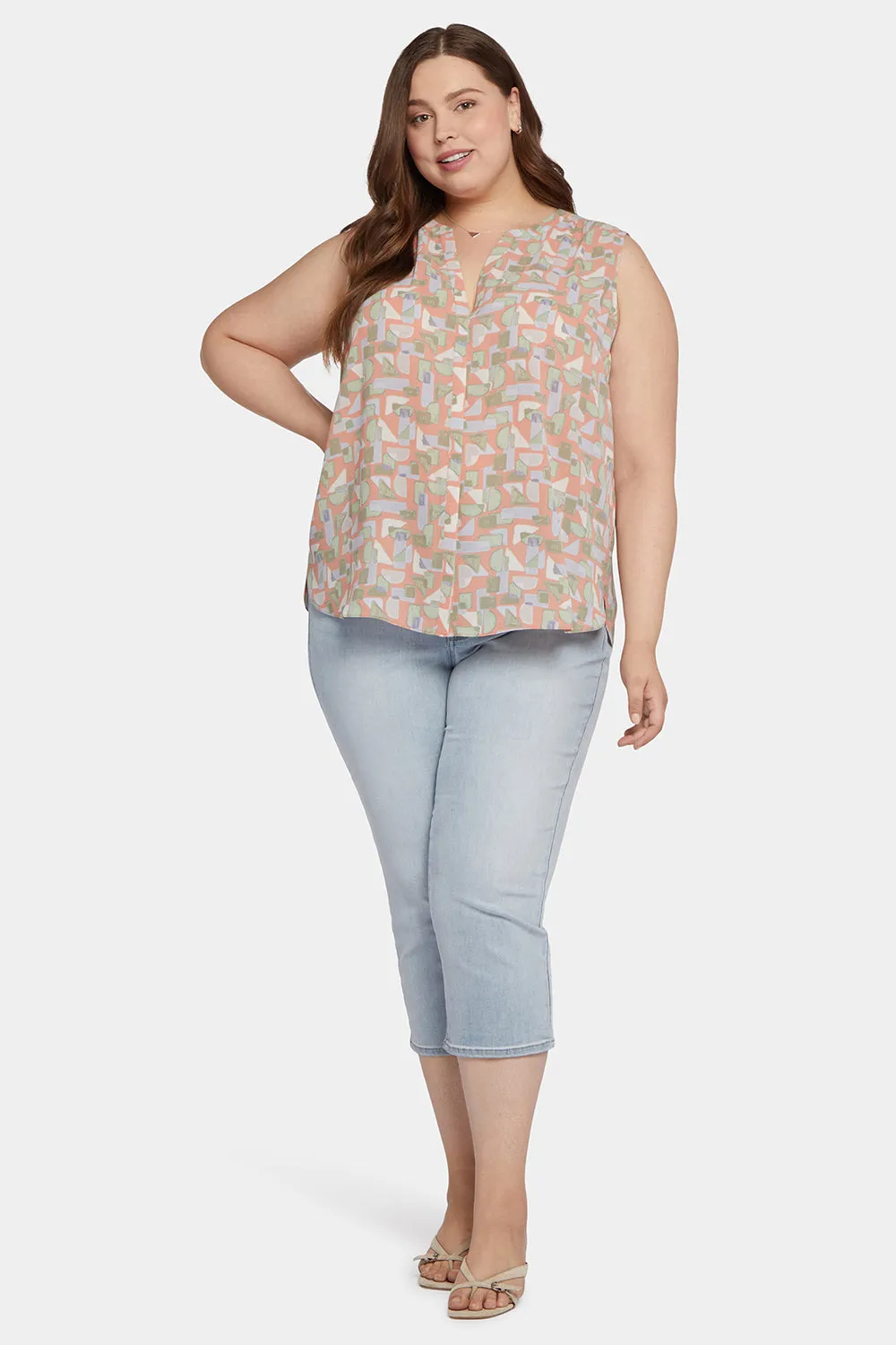 Sleeveless Pintuck Blouse In Plus Size - Cielo Vista sold by NYDJ product image thumbnail 5