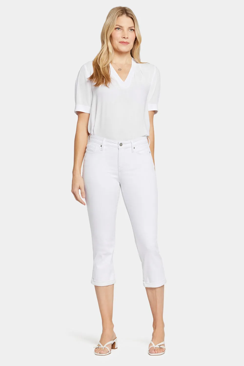 Chloe Skinny Capri Jeans - Optic White sold by NYDJ product image thumbnail 4