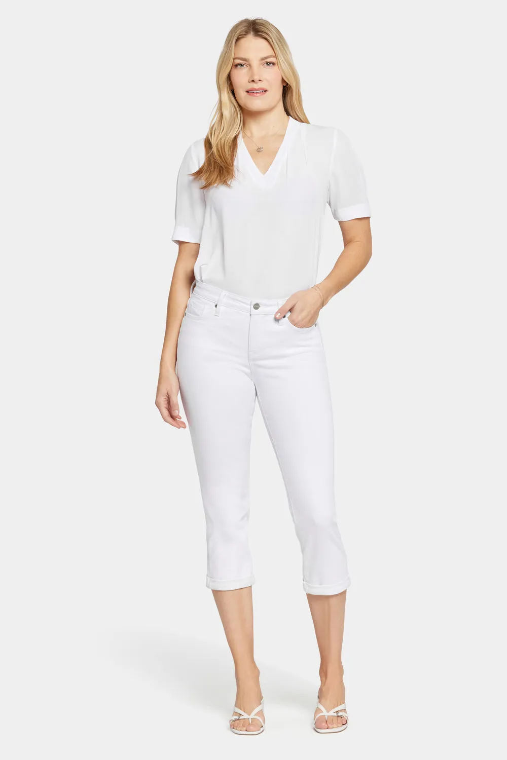 Chloe Skinny Capri Jeans - Optic White sold by NYDJ