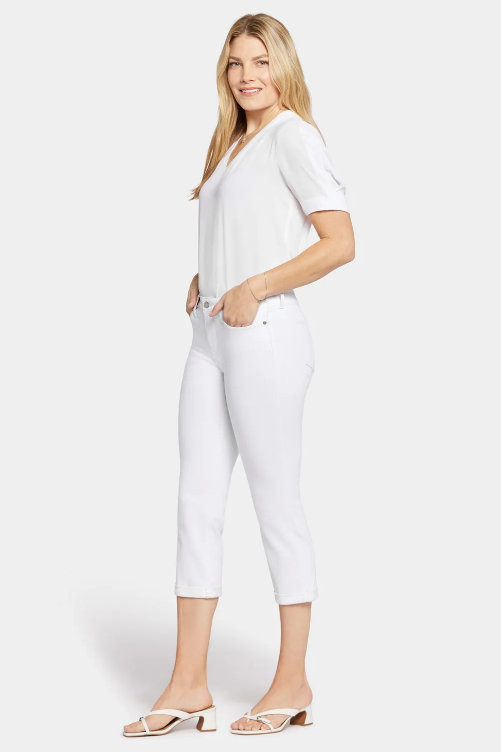 Chloe Skinny Capri Jeans - Optic White sold by NYDJ product image thumbnail 5