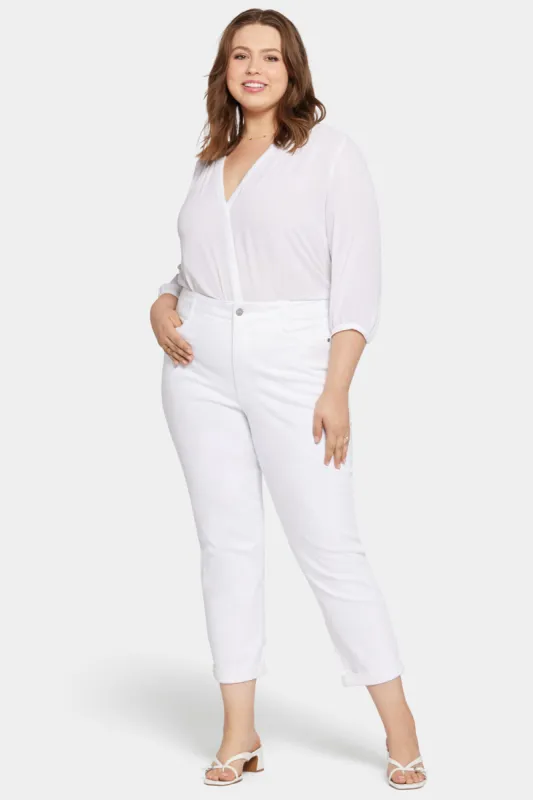 Margot Girlfriend Jeans In Plus Size - Optic White sold by NYDJ