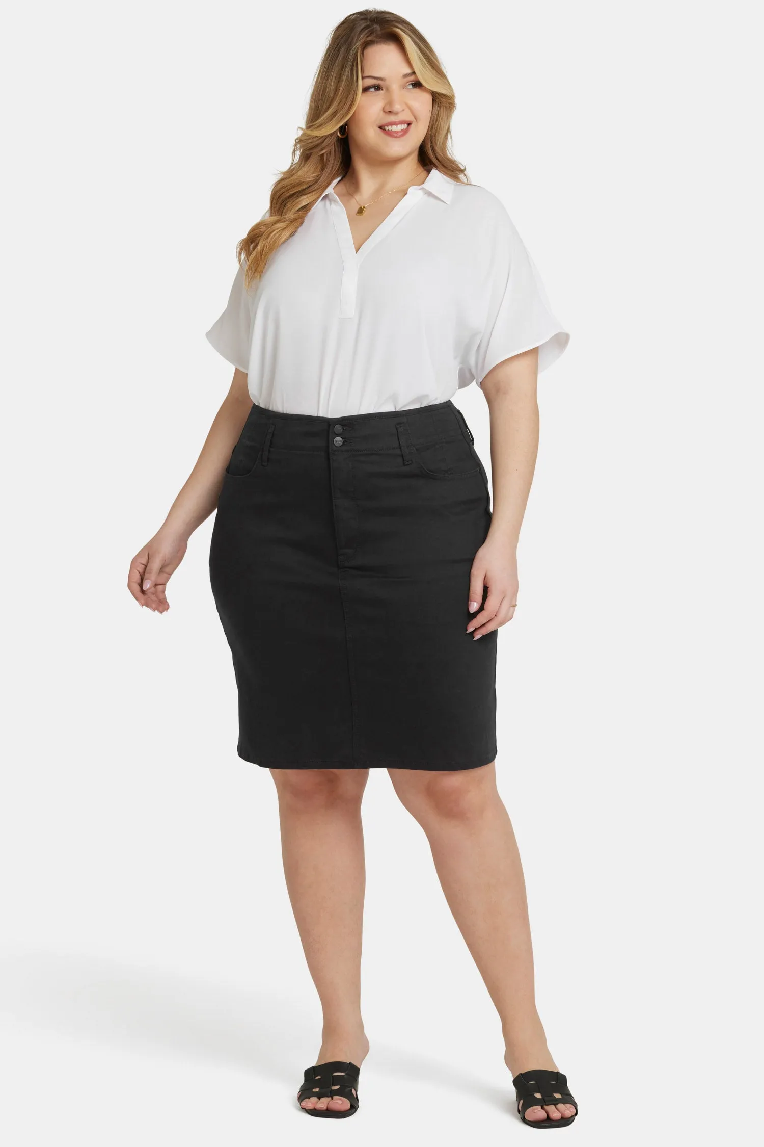 High Waist Skirt In Plus Size - Black sold by NYDJ product image thumbnail 4
