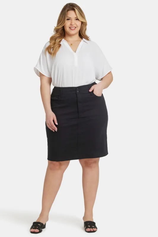 High Waist Skirt In Plus Size - Black sold by NYDJ