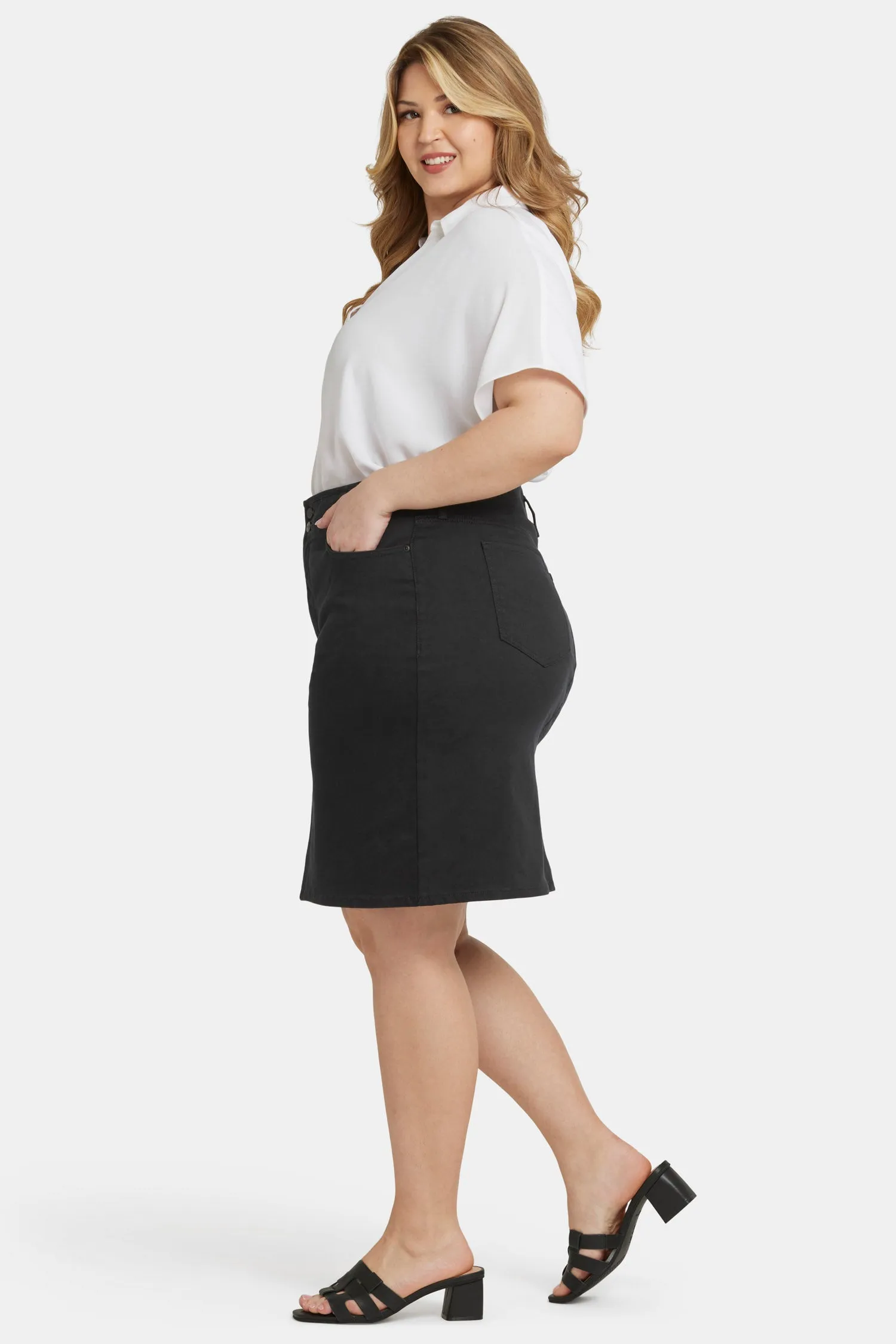High Waist Skirt In Plus Size - Black sold by NYDJ product image thumbnail 5