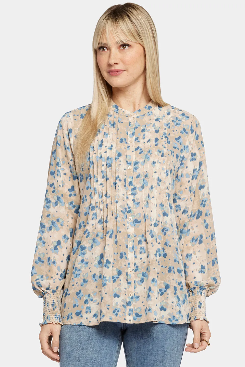 Pleated Peasant Blouse - Wind River sold by NYDJ