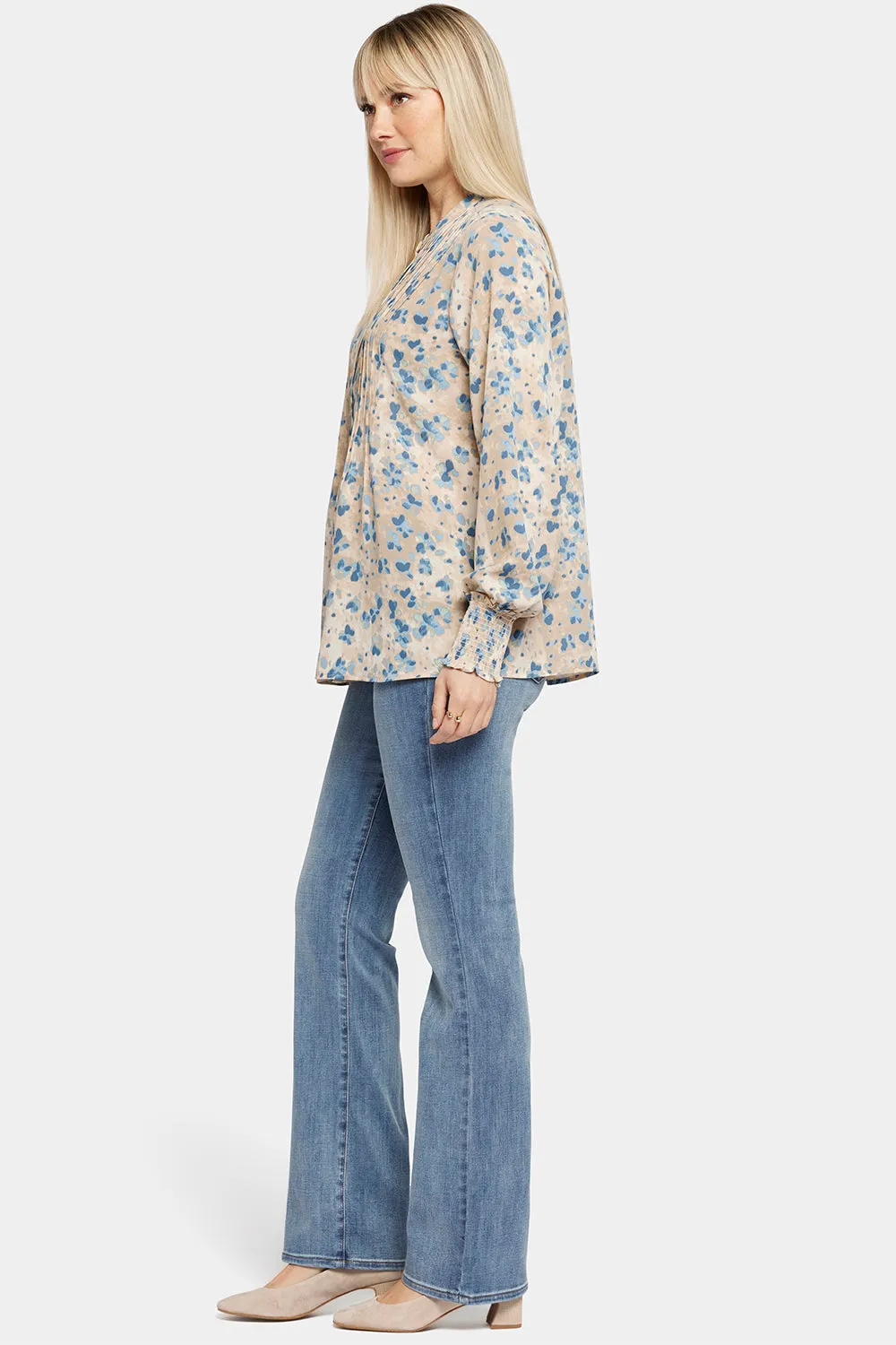 Pleated Peasant Blouse - Wind River sold by NYDJ product image thumbnail 3