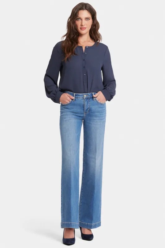 Teresa Wide Leg Jeans In Petite - Water Canyon sold by NYDJ