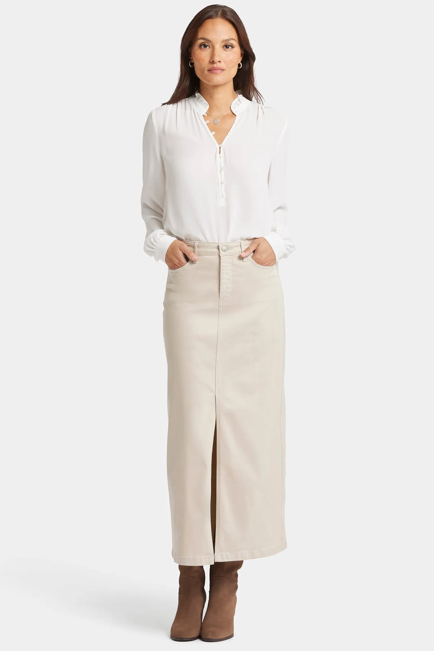 High Rise Long Skirt - Feather sold by NYDJ product image thumbnail 4