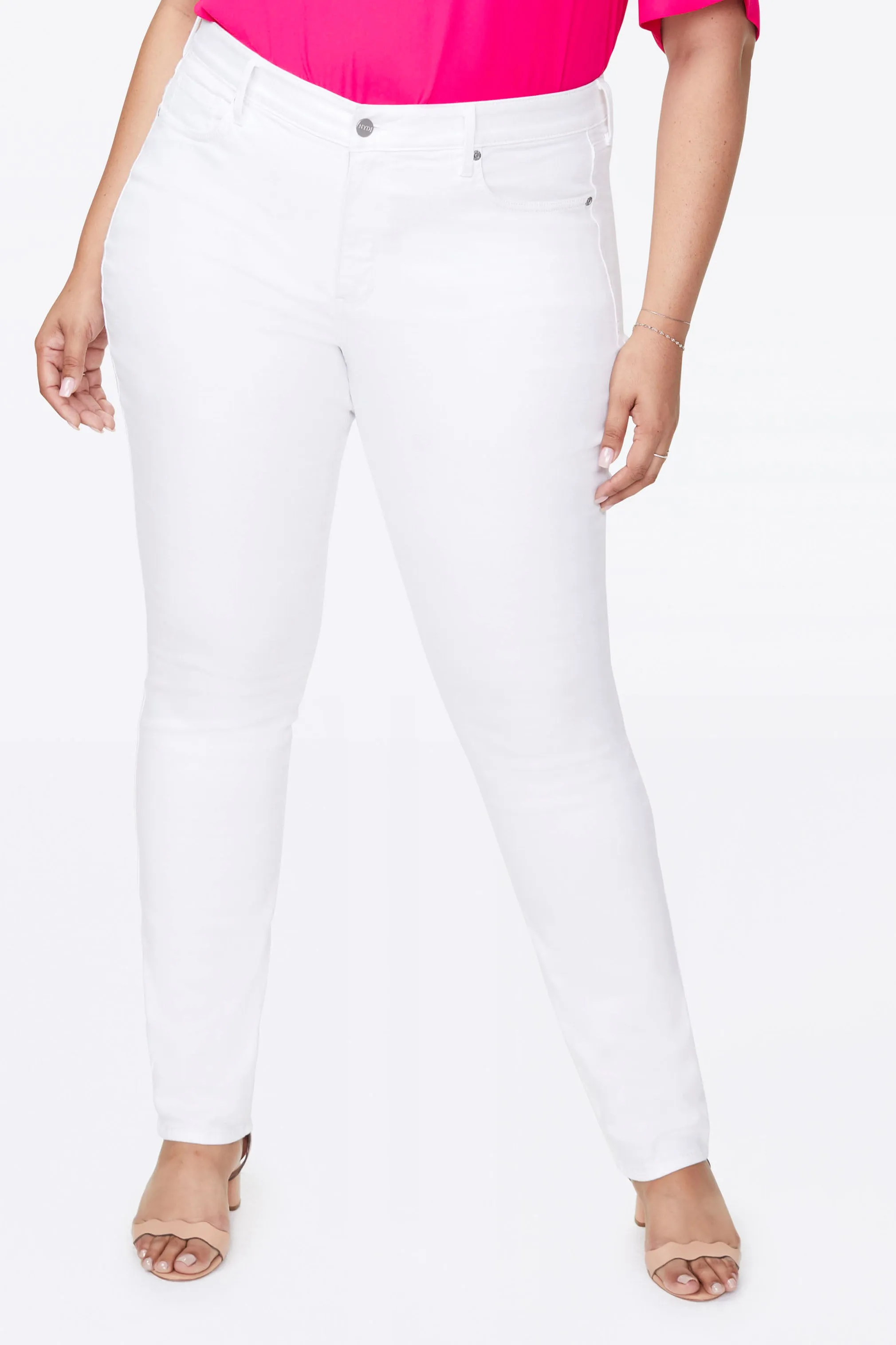 Alina Skinny Jeans In Plus Size - Optic White sold by NYDJ