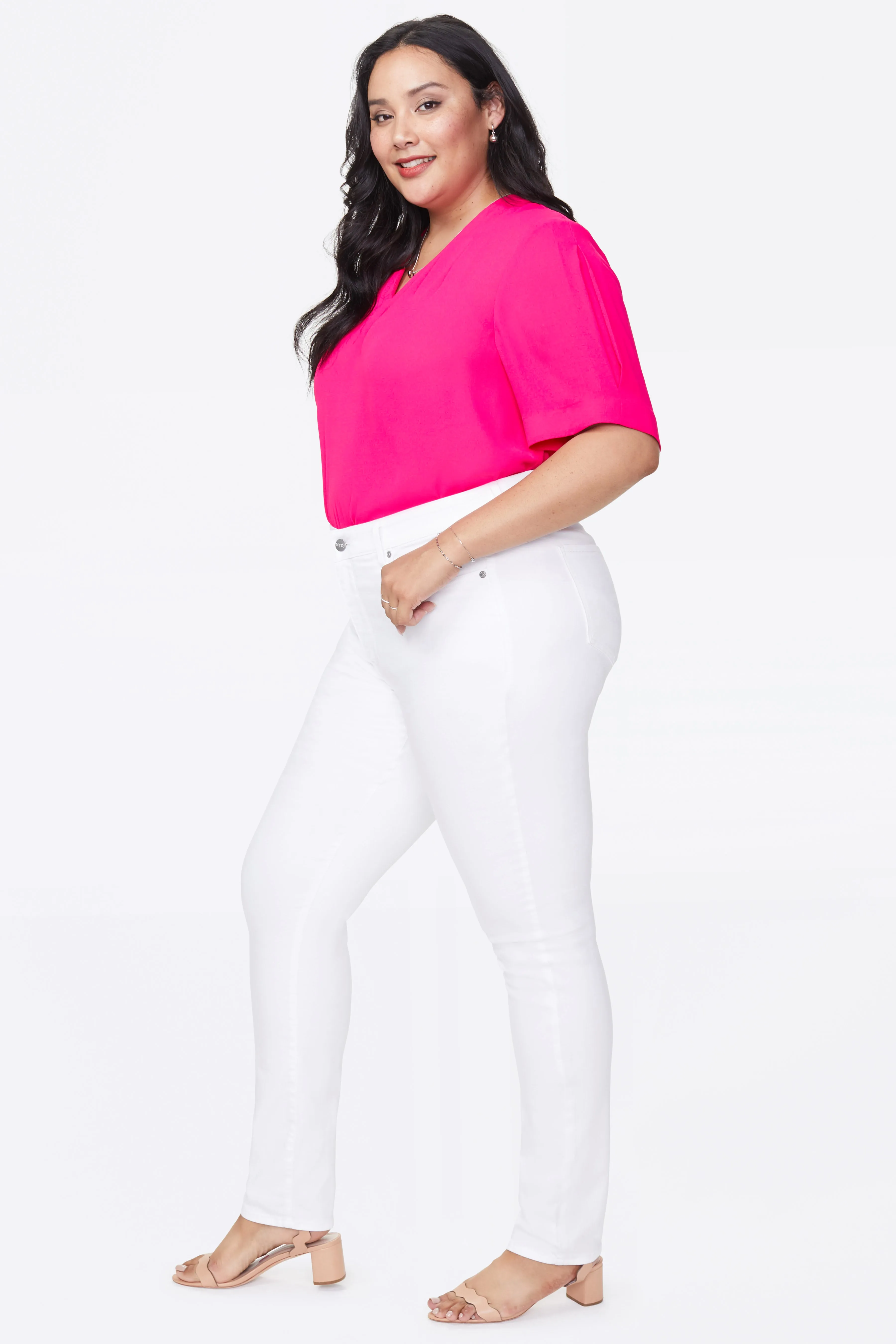Alina Skinny Jeans In Plus Size - Optic White sold by NYDJ product image thumbnail 5