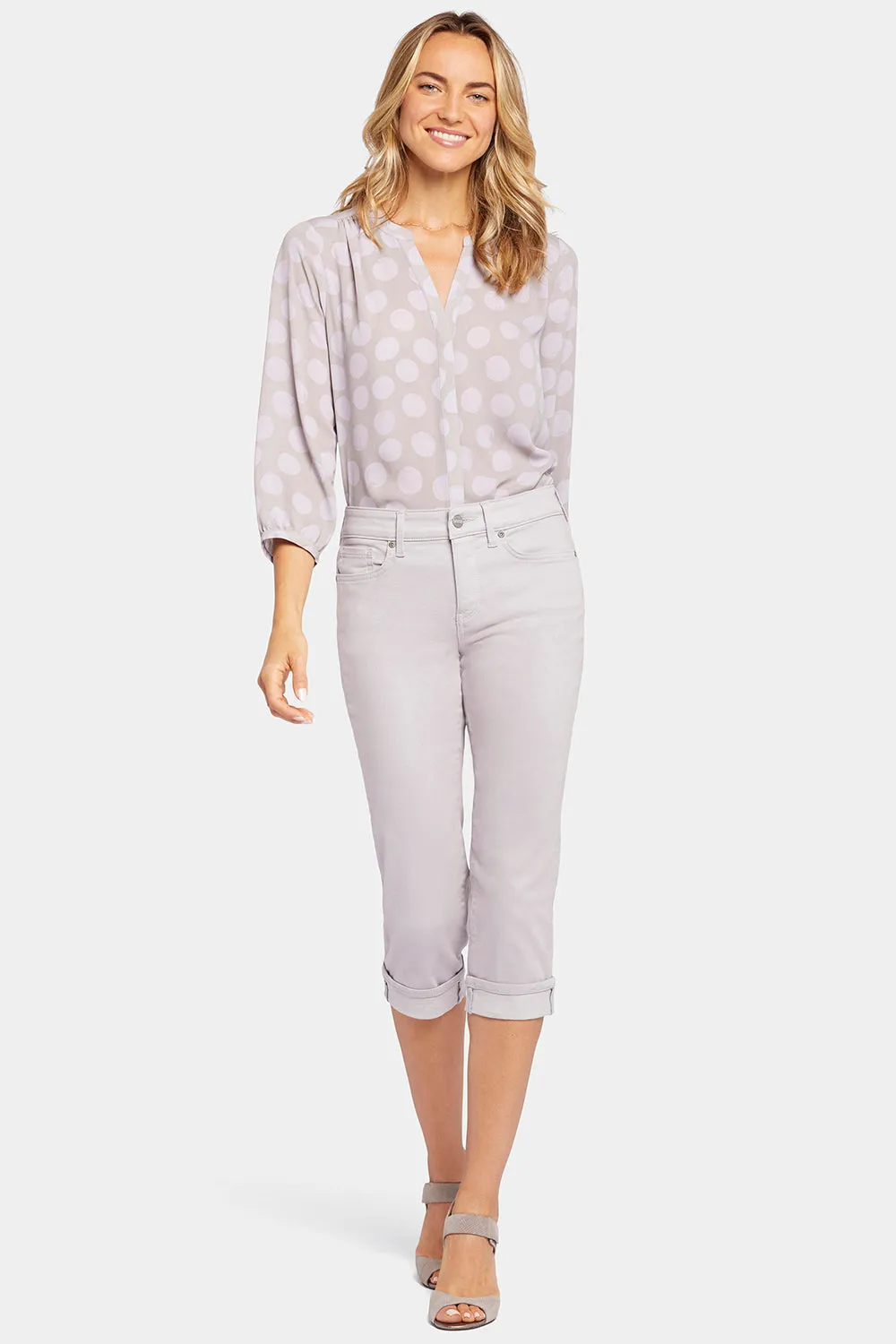 Marilyn Straight Crop Jeans In Petite - Pearl Grey sold by NYDJ product image thumbnail 4