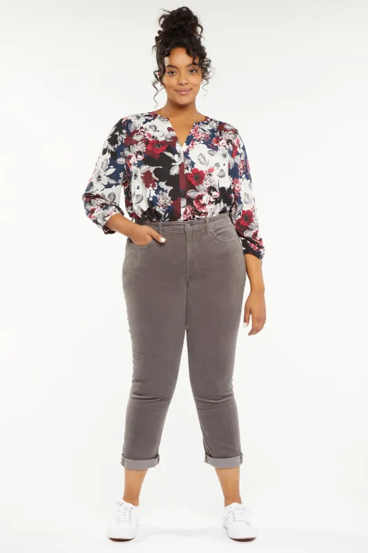 Margot Girlfriend Pants In Plus Size - Volcanic Glass sold by NYDJ