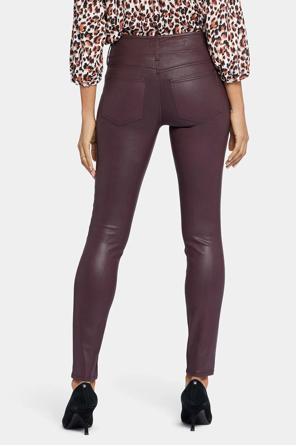 Coated Ami Skinny Jeans - Dark Cherry Coated sold by NYDJ product image thumbnail 2
