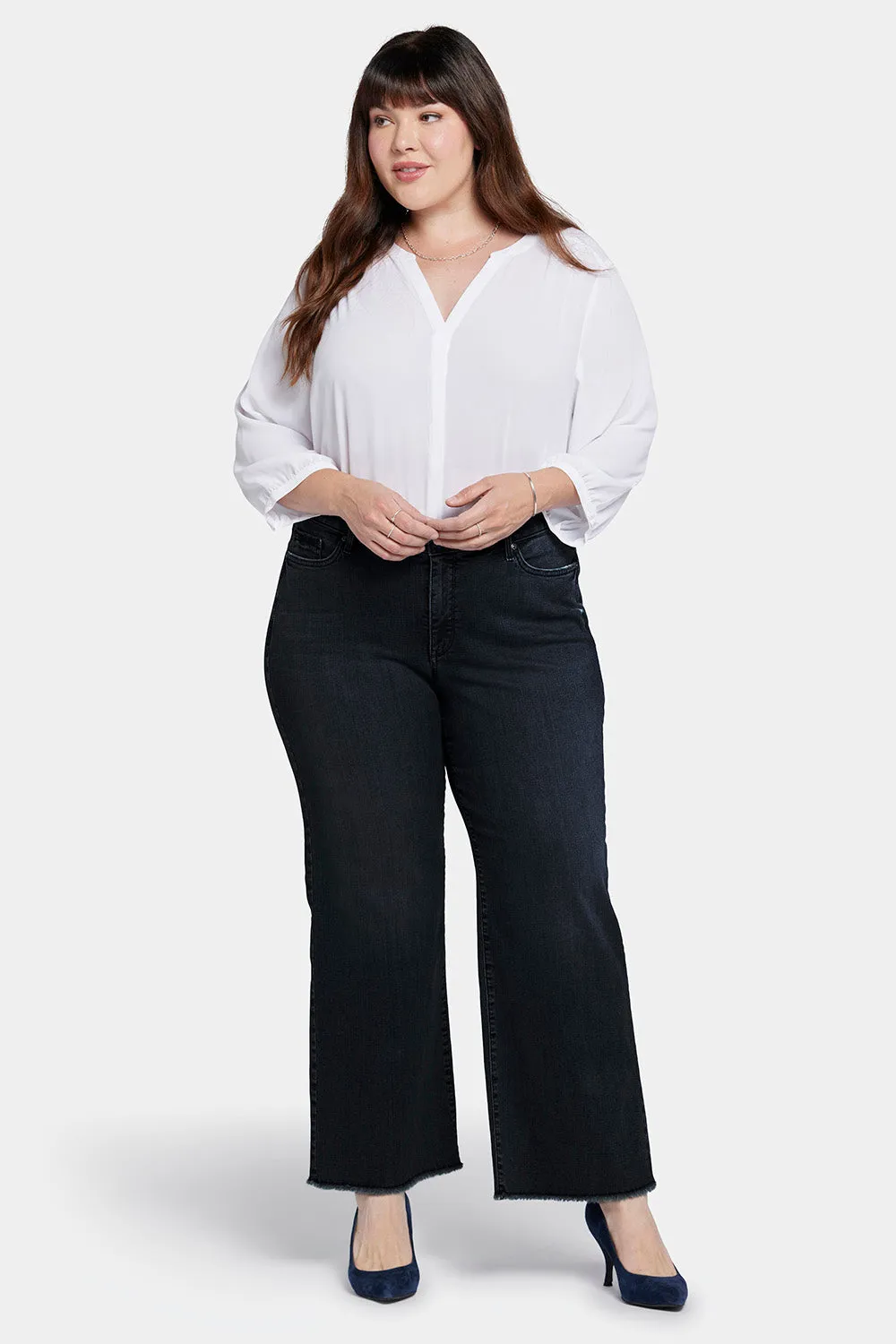 Teresa Wide Leg Ankle Jeans In Plus Size - Huntley sold by NYDJ