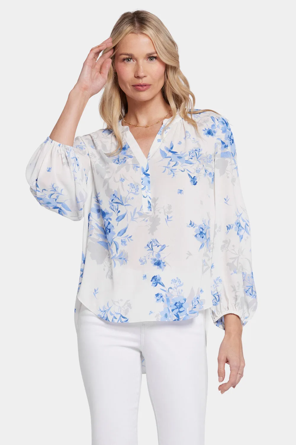 Puff Sleeve Popover Top - Hannah Grove sold by NYDJ product image thumbnail 4