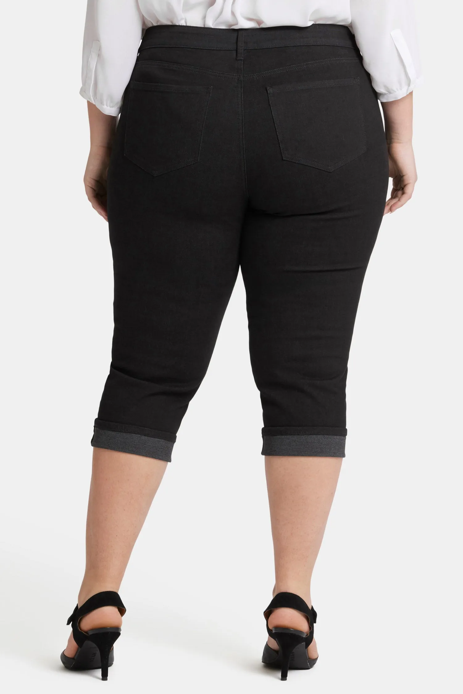 Marilyn Straight Crop Jeans In Plus Size - Black sold by NYDJ product image thumbnail 2