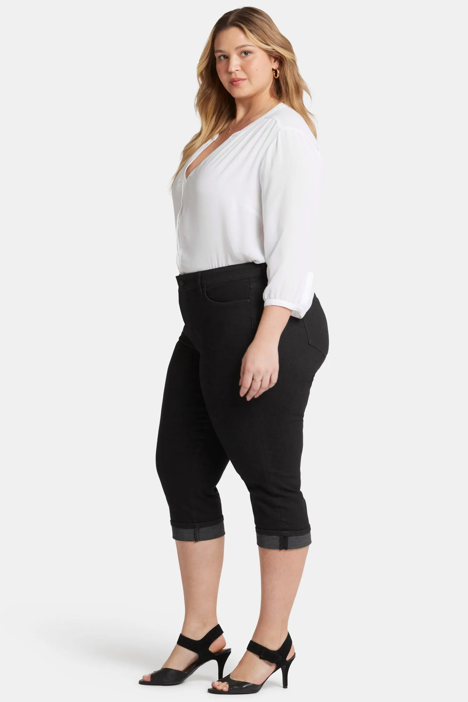 Marilyn Straight Crop Jeans In Plus Size - Black sold by NYDJ product image thumbnail 5