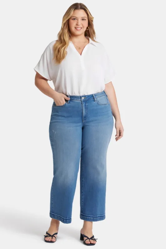 Teresa Wide Leg Ankle Jeans In Plus Size - Riviera Sky sold by NYDJ