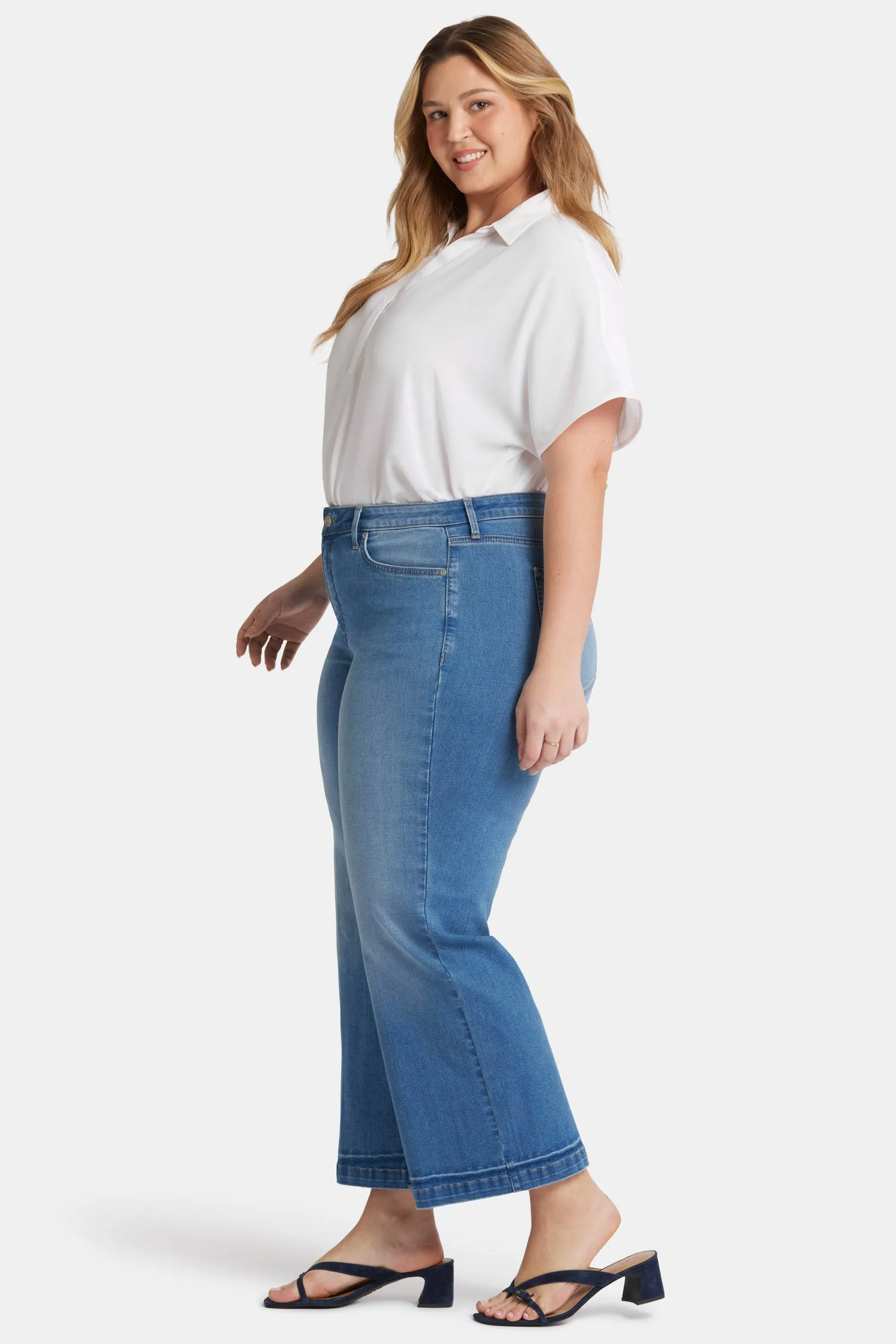 Teresa Wide Leg Ankle Jeans In Plus Size - Riviera Sky sold by NYDJ product image thumbnail 5