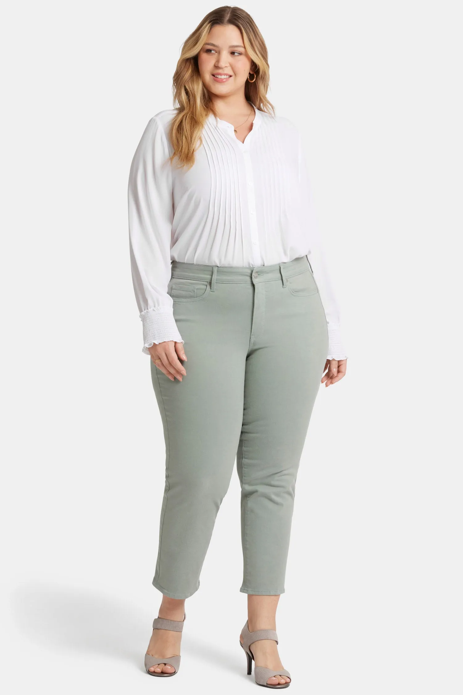Marilyn Straight Ankle Jeans In Plus Size - Lily Pad sold by NYDJ product image thumbnail 4